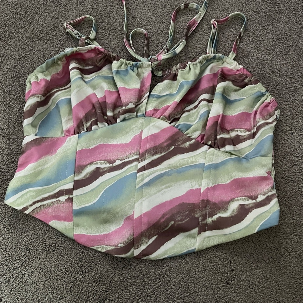 Pacsun colorful corset top